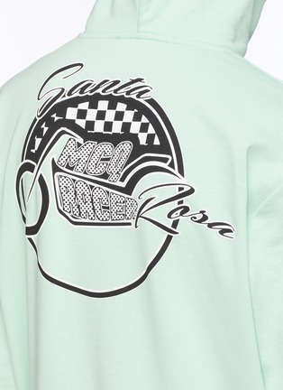 Detail View - Click To Enlarge - MC Q - 'Santa Rosa' slogan graphic print hoodie