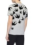 Back View - Click To Enlarge - MC Q - Swallow velvet flock print T-shirt