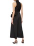Back View - Click To Enlarge - SOLACE LONDON - 'Rosa' belted ruffle peplum wide leg jumpsuit