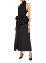 Figure View - Click To Enlarge - SOLACE LONDON - 'Rosa' belted ruffle peplum wide leg jumpsuit
