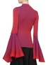 Back View - Click To Enlarge - SOLACE LONDON - 'Sattal' bell sleeve stripe rib knit mock neck top