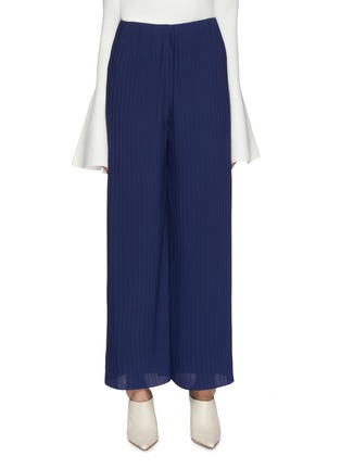 Main View - Click To Enlarge - SOLACE LONDON - 'Seul' ribbed wide leg pants