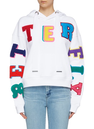 Main View - Click To Enlarge - MIRA MIKATI - 'Better Fly' chenille patch hoodie