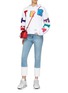 Figure View - Click To Enlarge - MIRA MIKATI - 'Better Fly' chenille patch hoodie