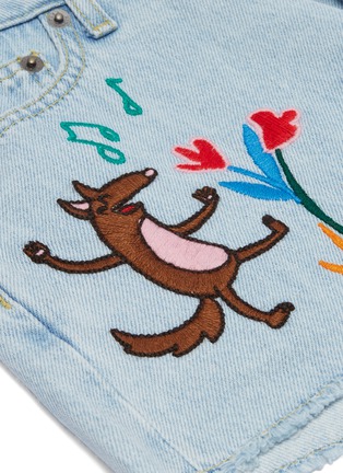  - MIRA MIKATI - Fairytale embroidered denim shorts