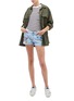Figure View - Click To Enlarge - MIRA MIKATI - Fairytale embroidered denim shorts