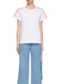 Main View - Click To Enlarge - MIRA MIKATI - Stripe sleeve ribbon fringe T-shirt