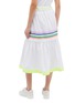 Back View - Click To Enlarge - MIRA MIKATI - Button front stripe tiered skirt