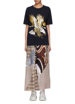 Main View - Click To Enlarge - DRY CLEAN ONLY - 'Colorado' graphic print patchwork pleated T-shirt dress