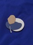  - ANNA BEAM - Detachable graphic plaque stripe sleeve T-shirt