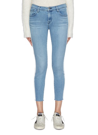 Main View - Click To Enlarge - J BRAND - '835' raw cuff stripe outseam jeans