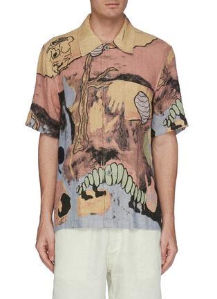 Main View - Click To Enlarge - OUR LEGACY - 'Acid Landscape' graphic print short sleeve shirt