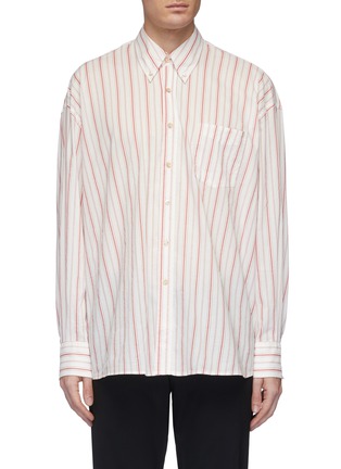 Main View - Click To Enlarge - OUR LEGACY - 'Borrowed BD' stripe oversized shirt
