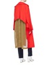 Detail View - Click To Enlarge - TOGA ARCHIVES - Colourblock mesh panel belted hooded taffeta coat