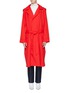 Main View - Click To Enlarge - TOGA ARCHIVES - Colourblock mesh panel belted hooded taffeta coat