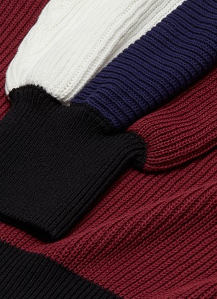  - TOGA ARCHIVES - Buckled colourblock rib knit cardigan