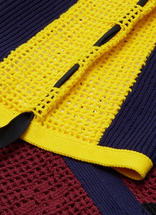  - TOGA ARCHIVES - Colourblock tie cuff mix knit cardigan