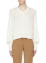 Main View - Click To Enlarge - MAISON FLANEUR - Blouson sleeve high-low sweater
