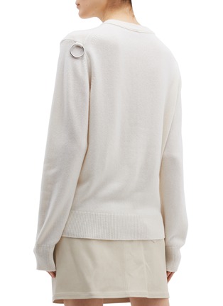 Back View - Click To Enlarge - HELMUT LANG - Ring shoulder cashmere sweater