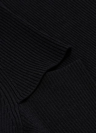  - HELMUT LANG - Cutout sleeve rib knit mock neck sweater