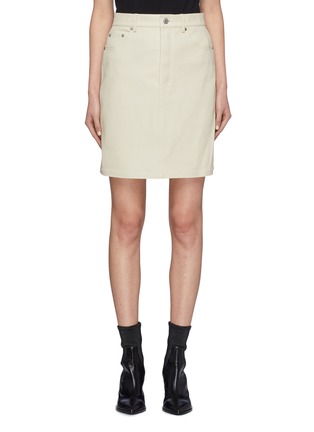 Main View - Click To Enlarge - HELMUT LANG - Lambskin leather mini skirt