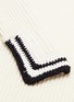  - HELMUT LANG - Stripe crochet cuff rib knit sweater