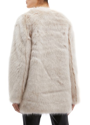 Back View - Click To Enlarge - HELMUT LANG - Faux fur oversized coat