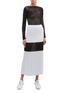 Figure View - Click To Enlarge - MRZ - Mesh panel pleated skirt