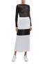 Figure View - Click To Enlarge - MRZ - Contrast panel open knit top