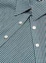  - DAWEI - Asymmetric placket gingham check shirt