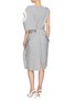 Back View - Click To Enlarge - DAWEI - Asymmetric collar patch pocket one-shoulder dress