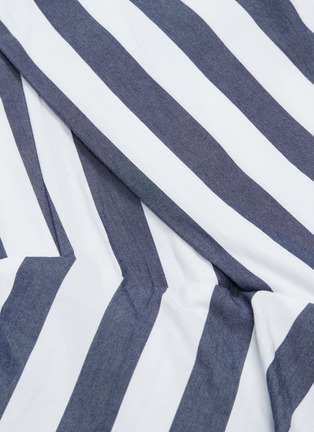 Detail View - Click To Enlarge - DAWEI - Asymmetric drape stripe one-shoulder dress