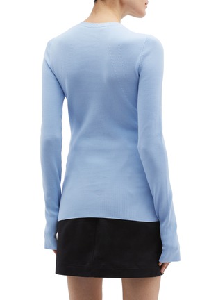 Back View - Click To Enlarge - HELMUT LANG - Thumbhole cuff rib knit long sleeve top