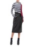 Figure View - Click To Enlarge - MONSE - Ruffle colourblock stripe wool turtleneck sweater