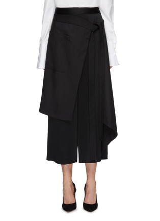 Main View - Click To Enlarge - MONSE - Tie apron culottes