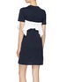 Back View - Click To Enlarge - XIAO LI - Ruffle drawstring panel T-shirt dress