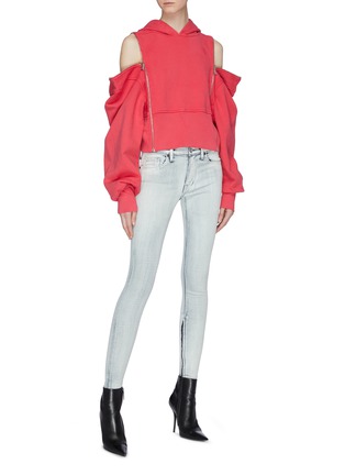 Figure View - Click To Enlarge - TRE BY NATALIE RATABESI - 'The Edith' zip cuff skinny jeans