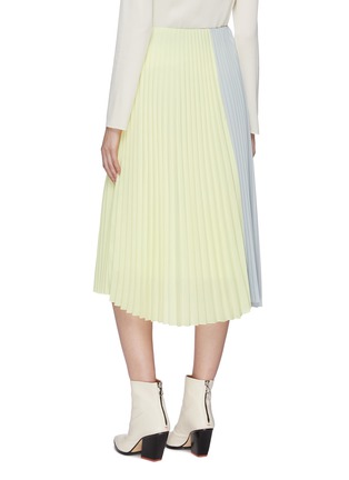 Back View - Click To Enlarge - TOME - Colourblock pleated midi skirt