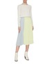 Figure View - Click To Enlarge - TOME - Colourblock pleated midi skirt