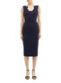 Main View - Click To Enlarge - ROLAND MOURET - 'Coleby' panelled crepe dress