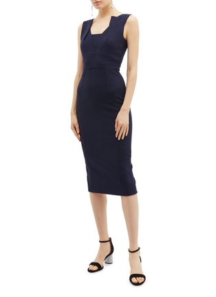Figure View - Click To Enlarge - ROLAND MOURET - 'Coleby' panelled crepe dress