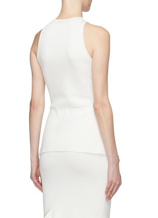 Back View - Click To Enlarge - ROLAND MOURET - 'Lawrence' sleeveless peplum top