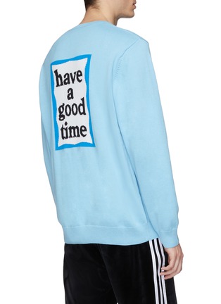 Back View - Click To Enlarge - ADIDAS X HAVE A GOOD TIME - Logo jacquard sweater