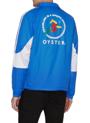 Back View - Click To Enlarge - ADIDAS X OYSTER HOLDINGS - 3-Stripes sleeve colourblock mesh panel track jacket
