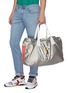 Figure View - Click To Enlarge - ADIDAS X OYSTER HOLDINGS - 3-Stripes logo slogan print packable duffel bag
