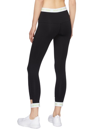 Back View - Click To Enlarge - 42|54 - Slogan waistband cutout cuff performance leggings