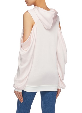 Back View - Click To Enlarge - 42|54 - Cold shoulder hoodie