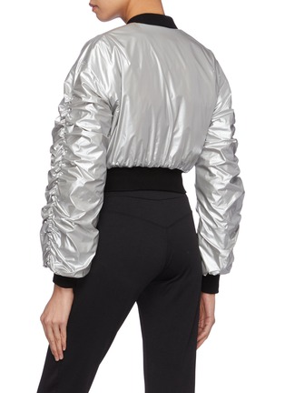 Back View - Click To Enlarge - 42|54 - Metallic cropped bomber jacket