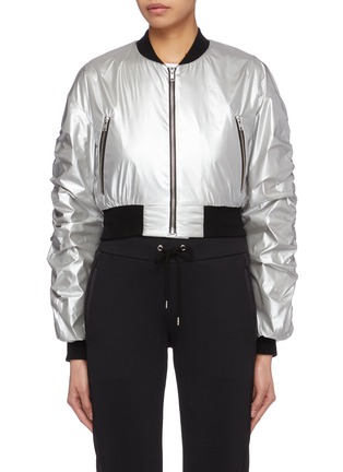 Main View - Click To Enlarge - 42|54 - Metallic cropped bomber jacket