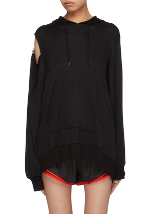 Main View - Click To Enlarge - 42|54 - Buckled cutout shoulder hoodie